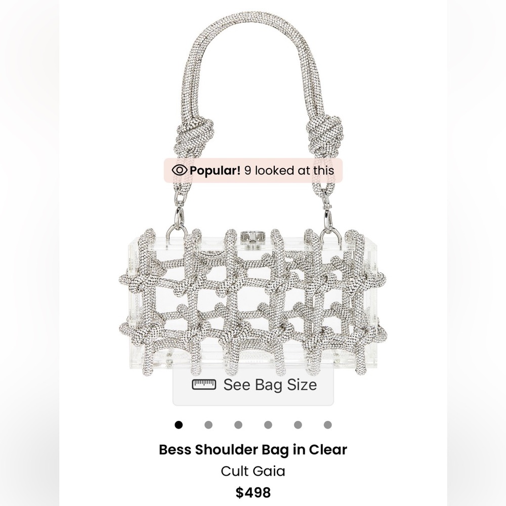 Cult Gaia Silver clear Bess Shoulder Bag